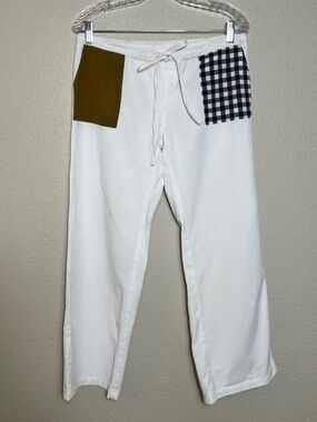 *FIRM PRICE* ODDLI ♻️ Drawstring Cropped Wide Leg Patch Pocket Pants